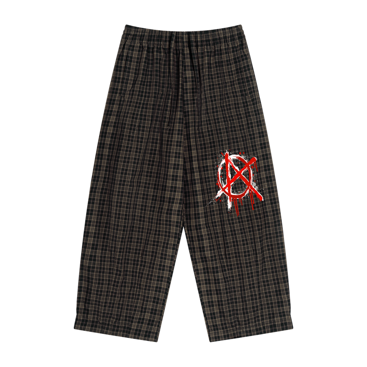 Unisex Punk-Hosen mit Karomuster Anarchy Riot | Punk Rock Plaid