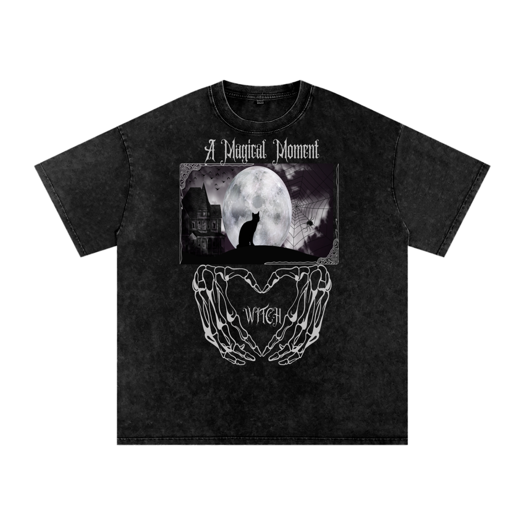 Gotisches Vintage Halloween-T-Shirt | MAGIC MOMENT – 250 GSM
