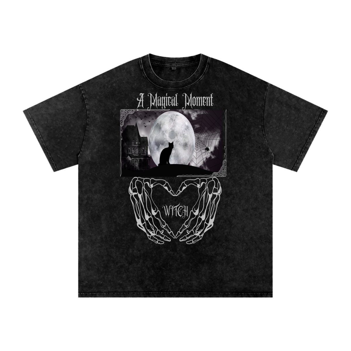 Gotisches Vintage Halloween-T-Shirt | MAGIC MOMENT – 250 GSM