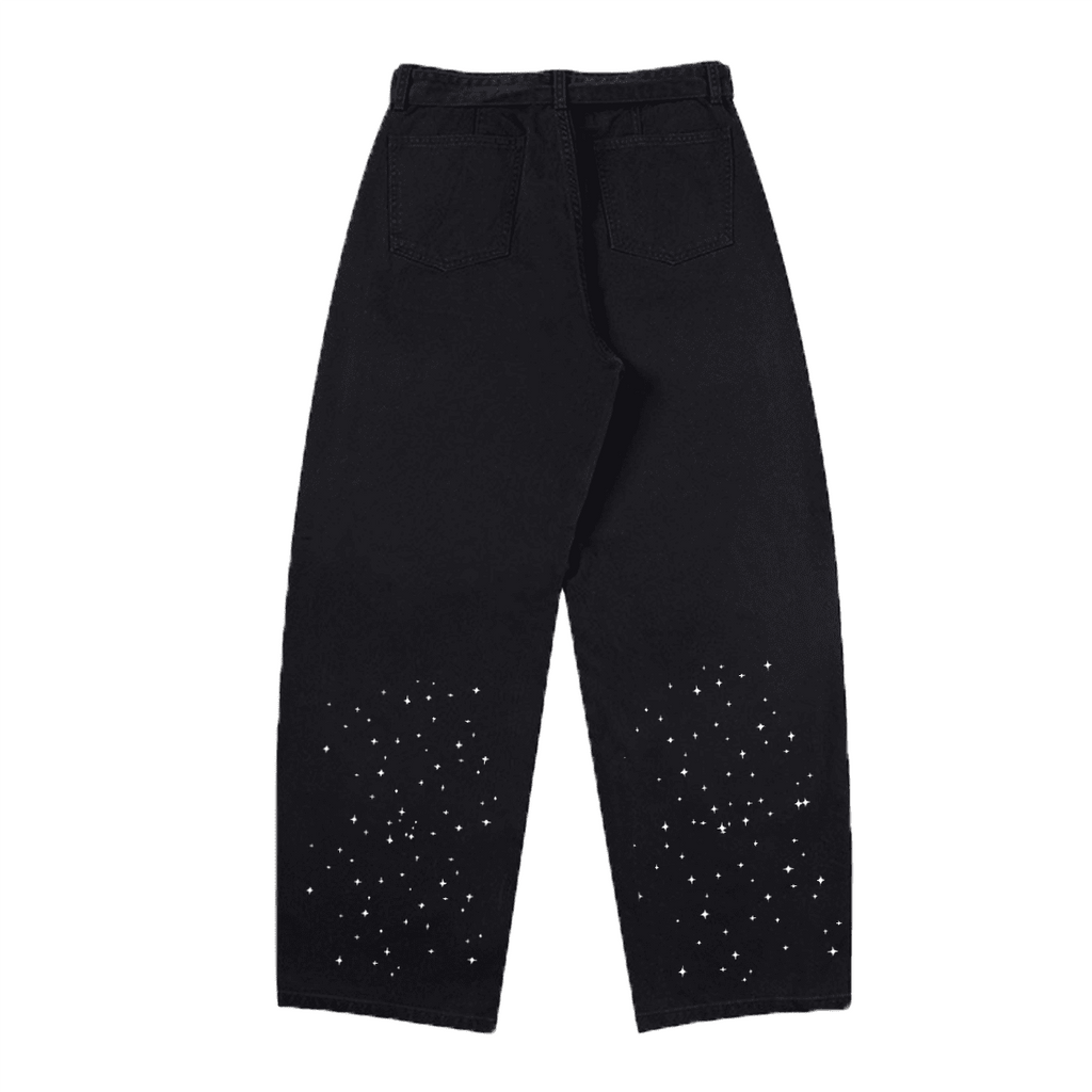 Gothic Jeanshose Occult Celestial Moon