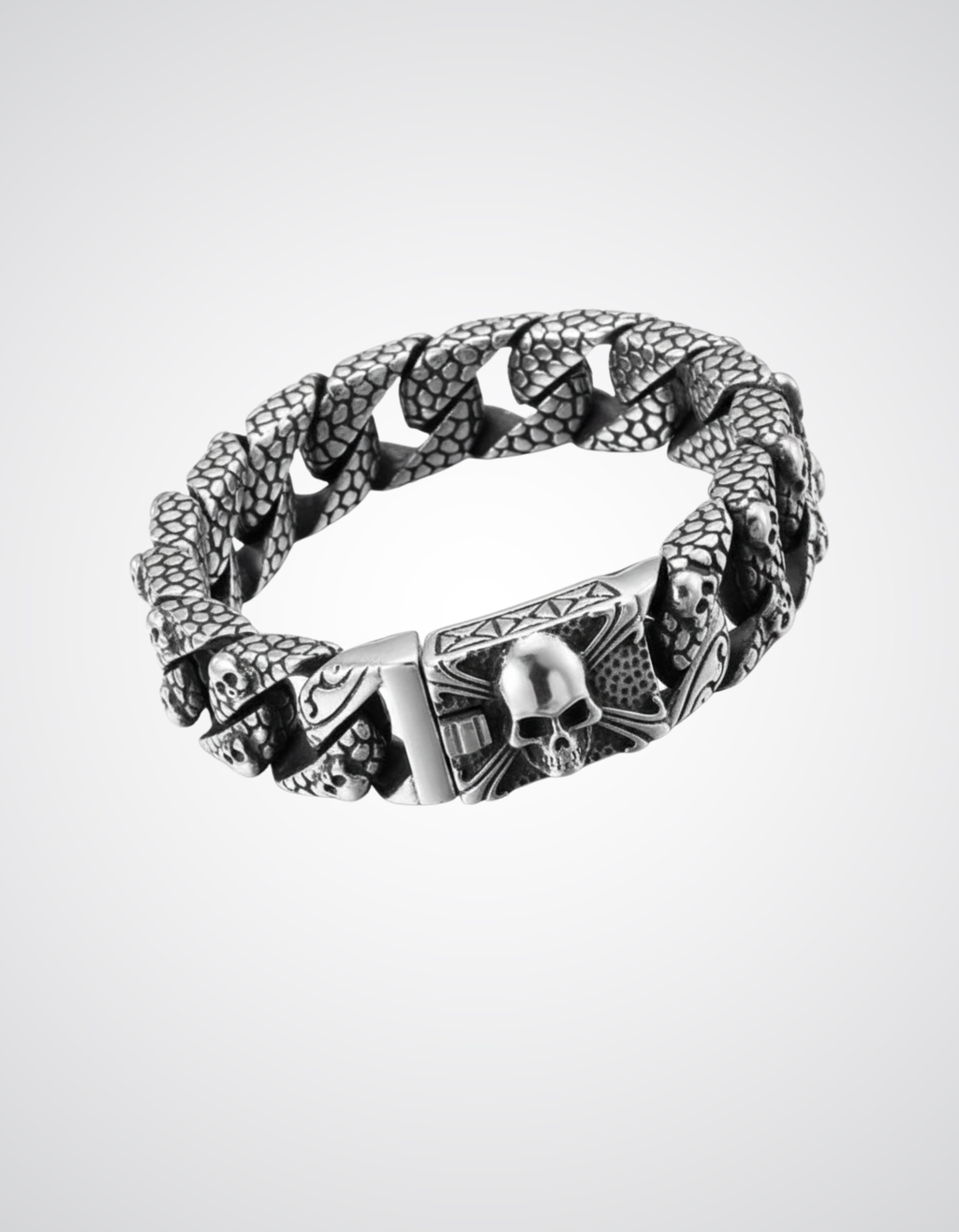 Black-Metal-Ring mit Totenkopf Steel Skull Promise