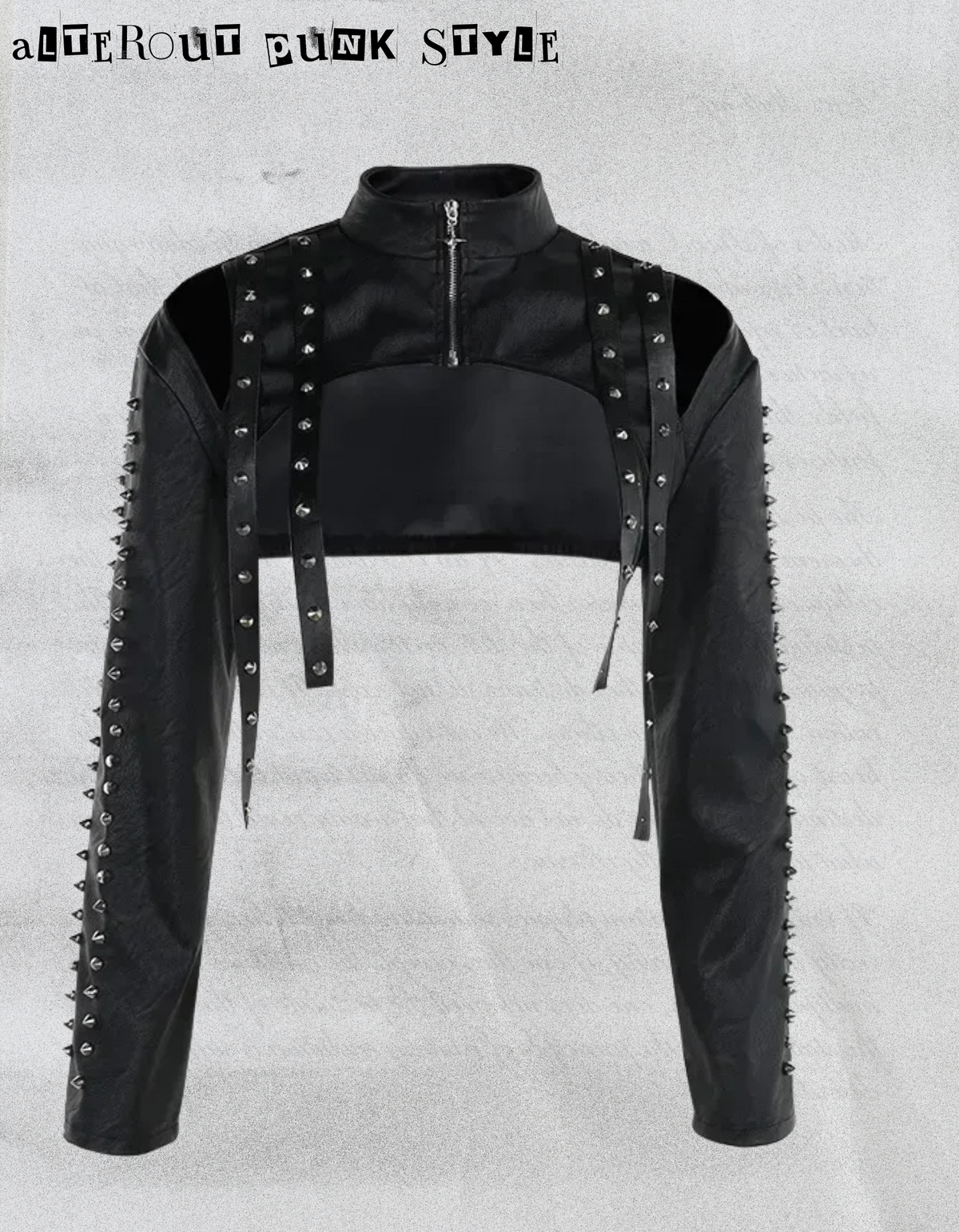 Genietetes Punk-Top „Black Venom“