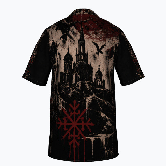 Slawisches Gothic-Hemd AOP | Herrin des Schwarzen Waldes | Premium Slavic Gothic