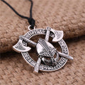 Nordische Odin Krieger Symbol Halskette Silber