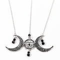Gotische Halskette Double Moons Mystical Power