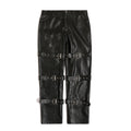 Schwarze PU-Hose - Dark Rebel Leather