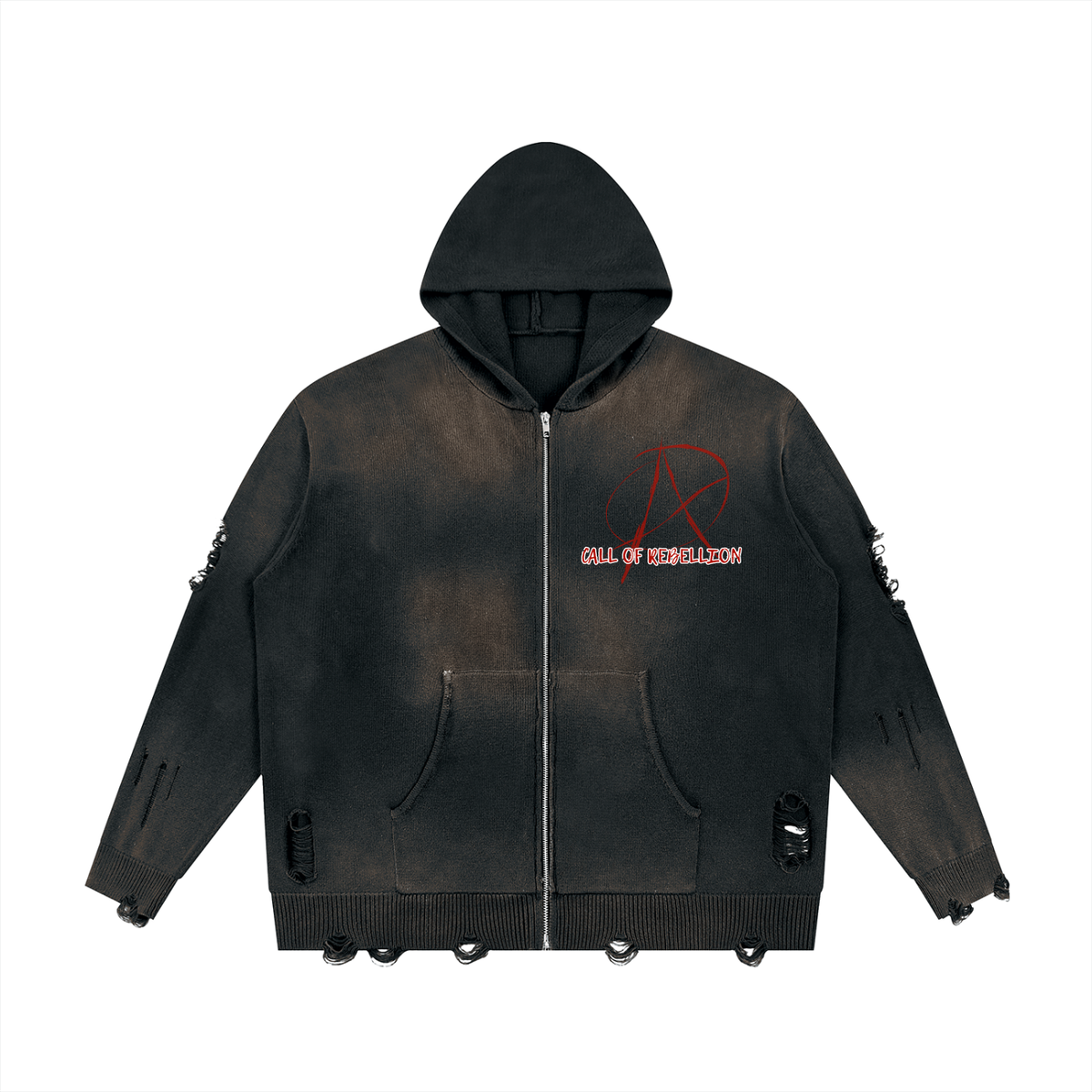 Punkowa Bluza Grunge Oversize Call of Rebellion | Ultra Heavy 760 GSM