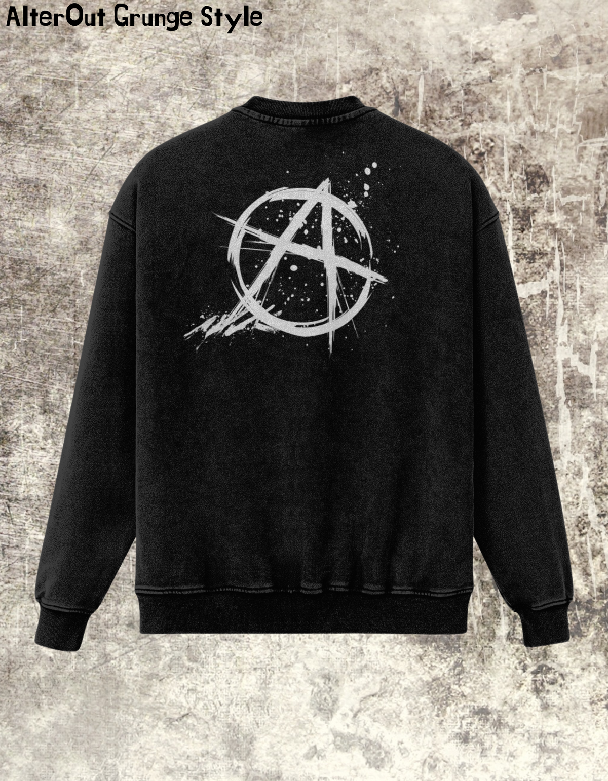 Schwarzer Grunge-Hoodie Anarchy