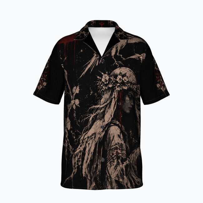 Slawisches Gothic-Hemd AOP | Herrin des Schwarzen Waldes | Premium Slavic Gothic