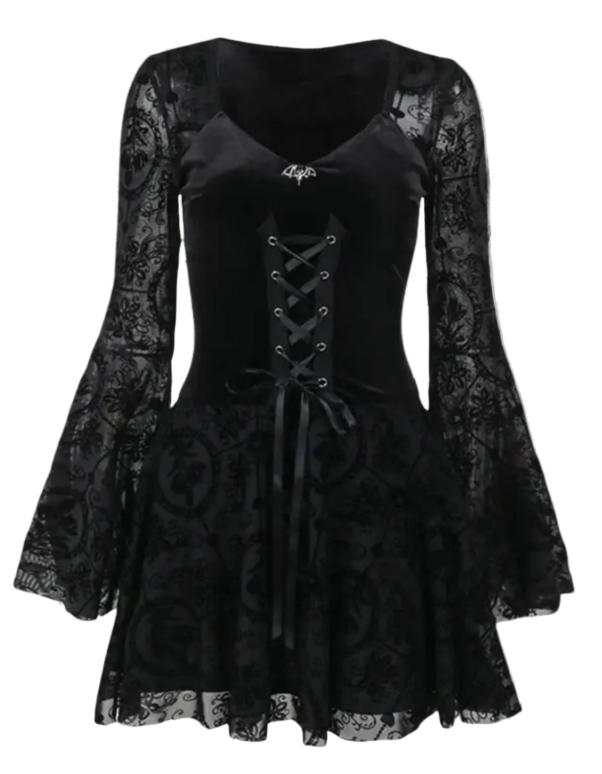 Gotisches Mini-Kleid Black Veil Makabre Dance | Victorian Gothic