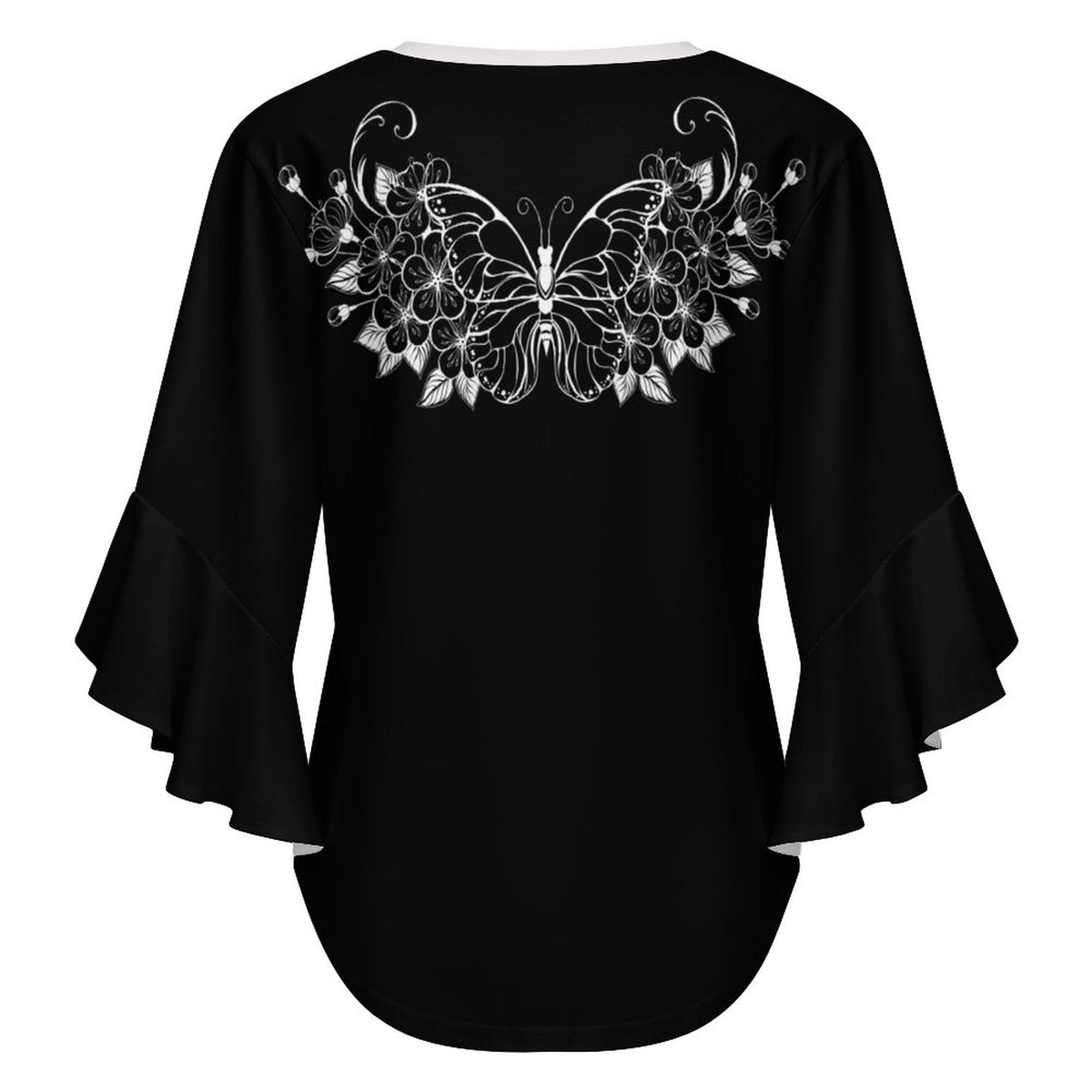 Gotische Damenbluse mit Rüschen | Garden of Death Gothic Bluse