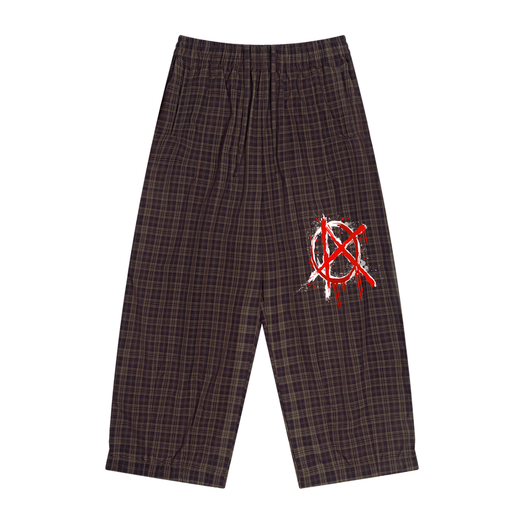 Unisex Punk-Hosen mit Karomuster Anarchy Riot | Punk Rock Plaid