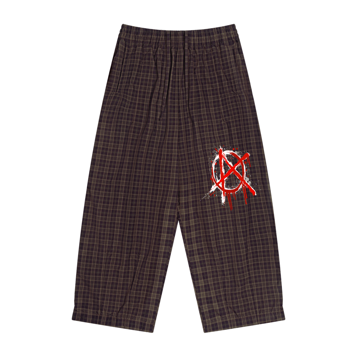 Unisex Punk-Hosen mit Karomuster Anarchy Riot | Punk Rock Plaid