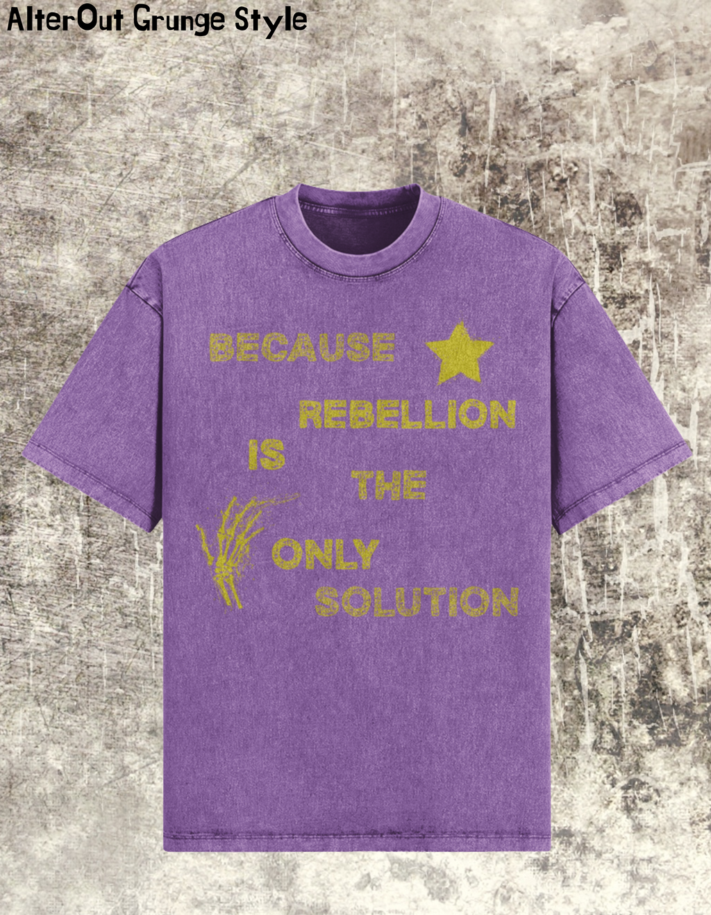Grunge-T-Shirt Rebelion is Only Choice