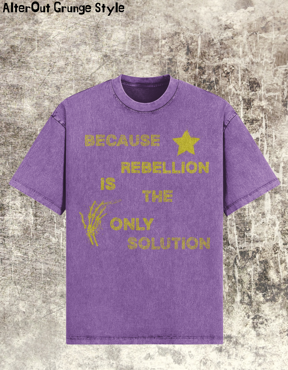 Grunge-T-Shirt Rebelion is Only Choice