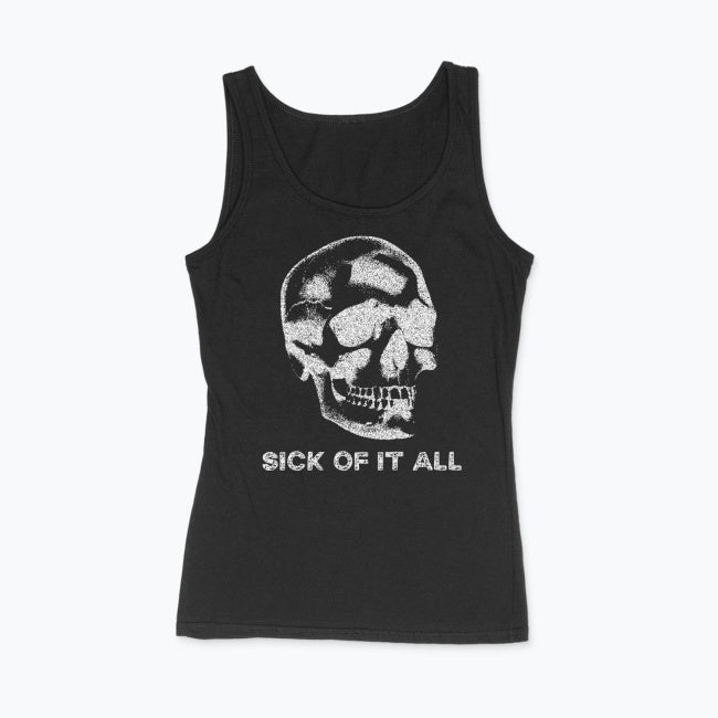 Punk Tank Top Damen mit Totenkopf – SICK OF IT ALL | 100 % Baumwolle