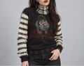 Alternativer Grunge-Rollkragenpullover Sweet Terror – Faded Stripes | 280 GSM