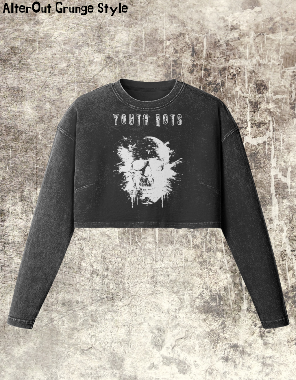 Langarm-Top im Grunge-Stil Youth Rots