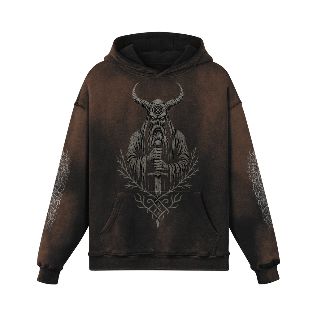 Slavic Gothic Hoodie Forest Guard