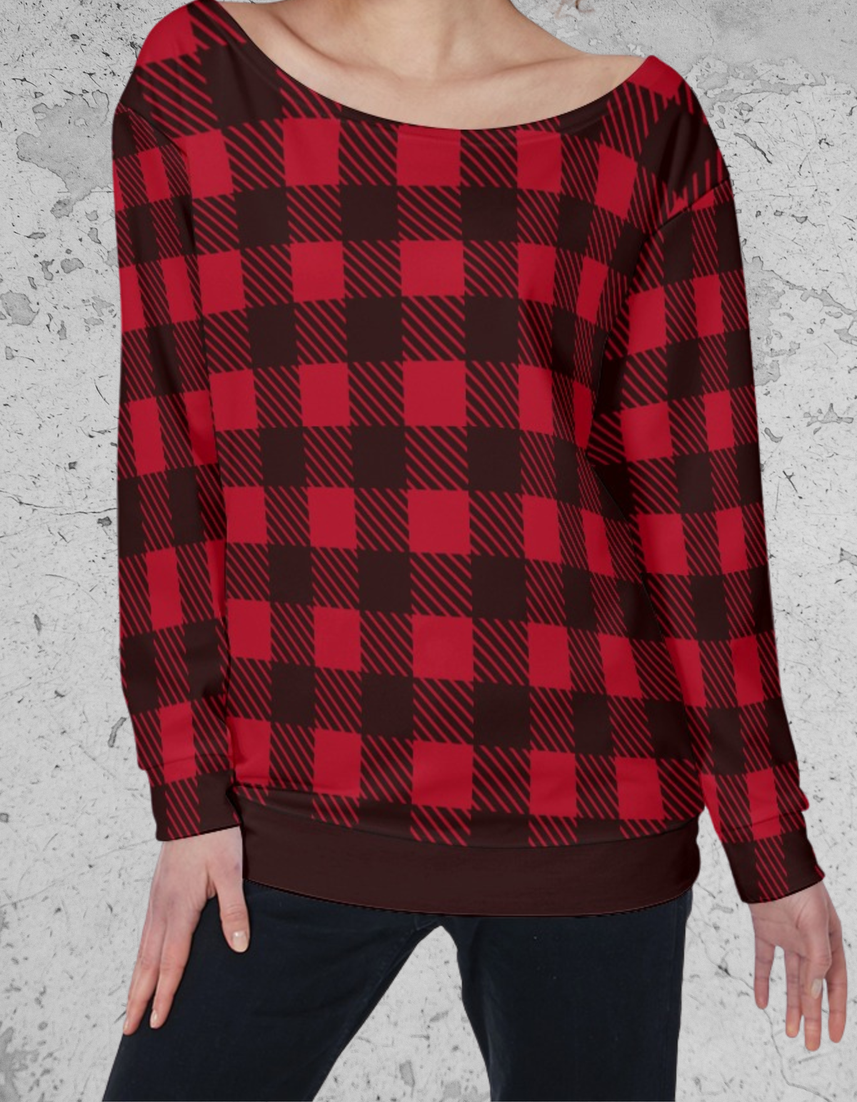 Grunge Red Tartan Sweatshirt