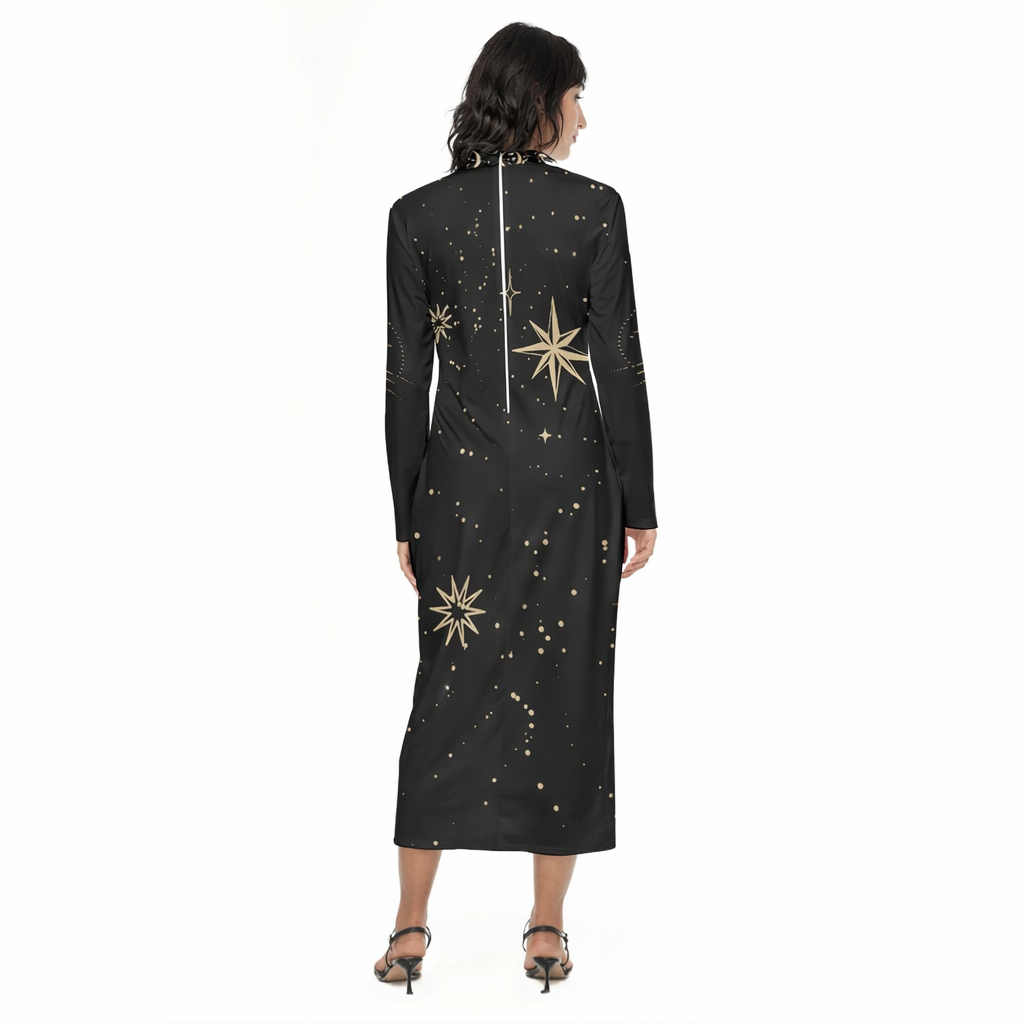Celestial Gothic Midnight Constellation Kleid