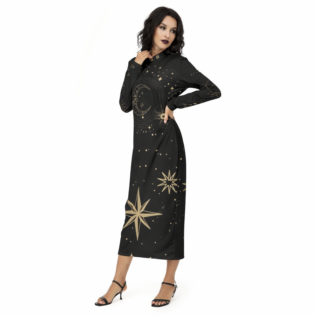Celestial Gothic Midnight Constellation Kleid