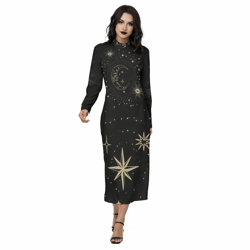 Celestial Gothic Midnight Constellation Kleid
