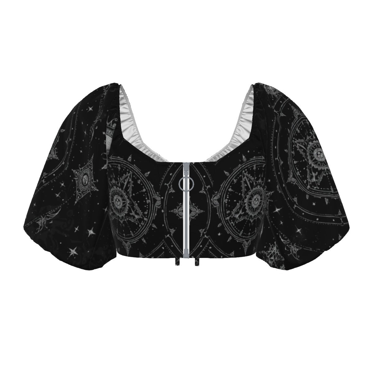 Gotisches Damen-Crop-Top Celestial Gothic Silver Way