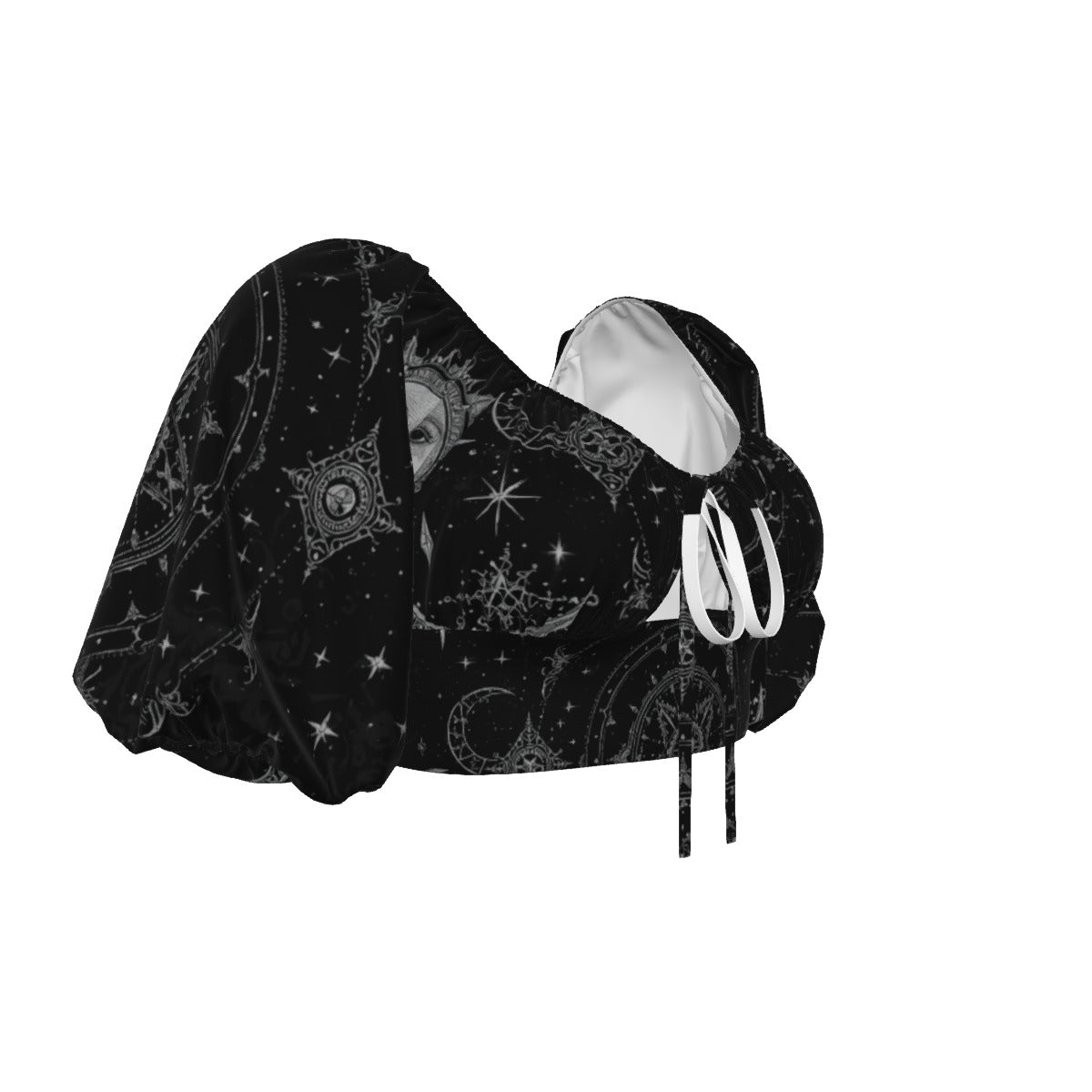 Gotisches Damen-Crop-Top Celestial Gothic Silver Way