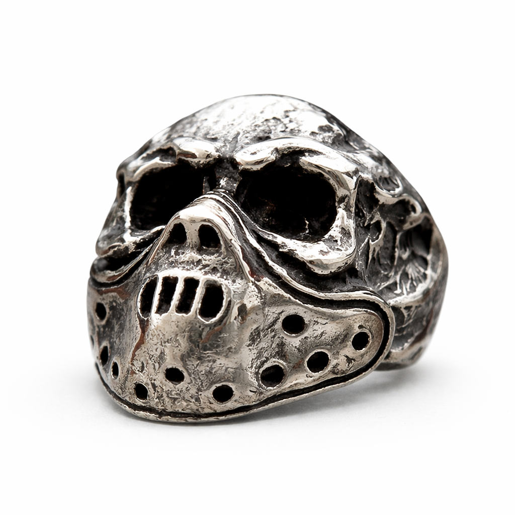 Heavy Metal Totenkopfring Dark Mask