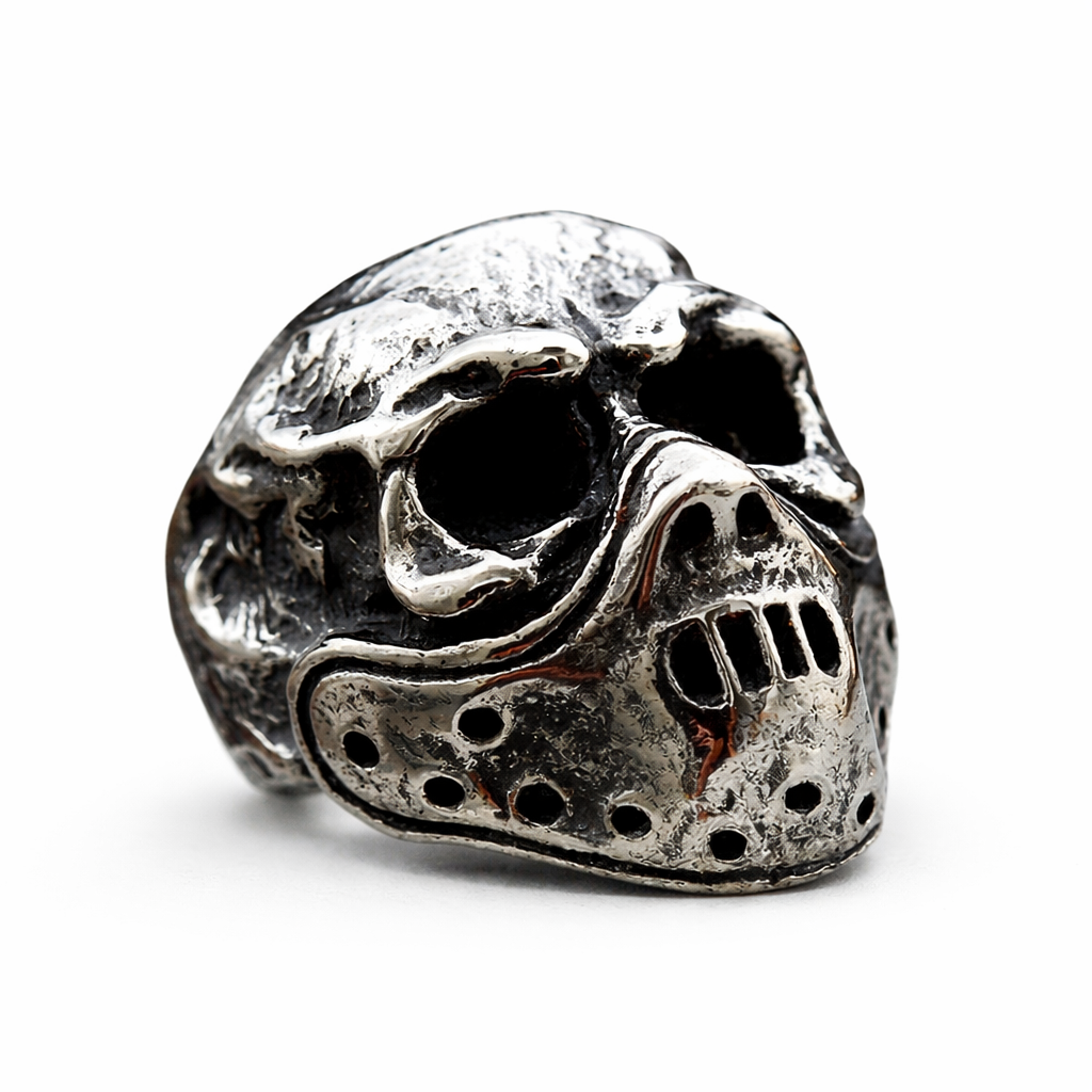 Heavy Metal Totenkopfring Dark Mask