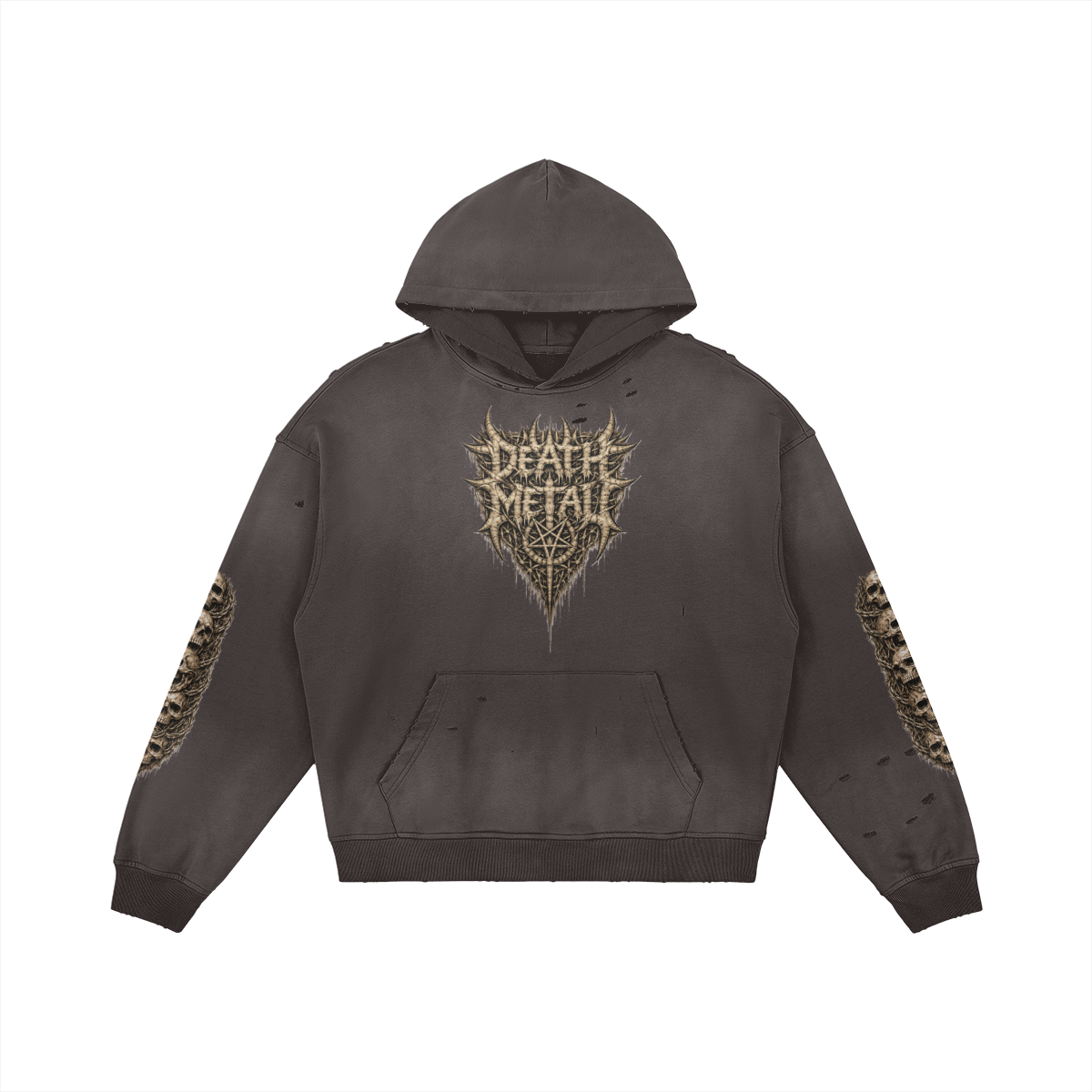 Death Metal Hoodie Dark Streetwear