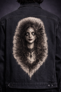 Gothic Black Denim Jacke | Wicca Dark Lady