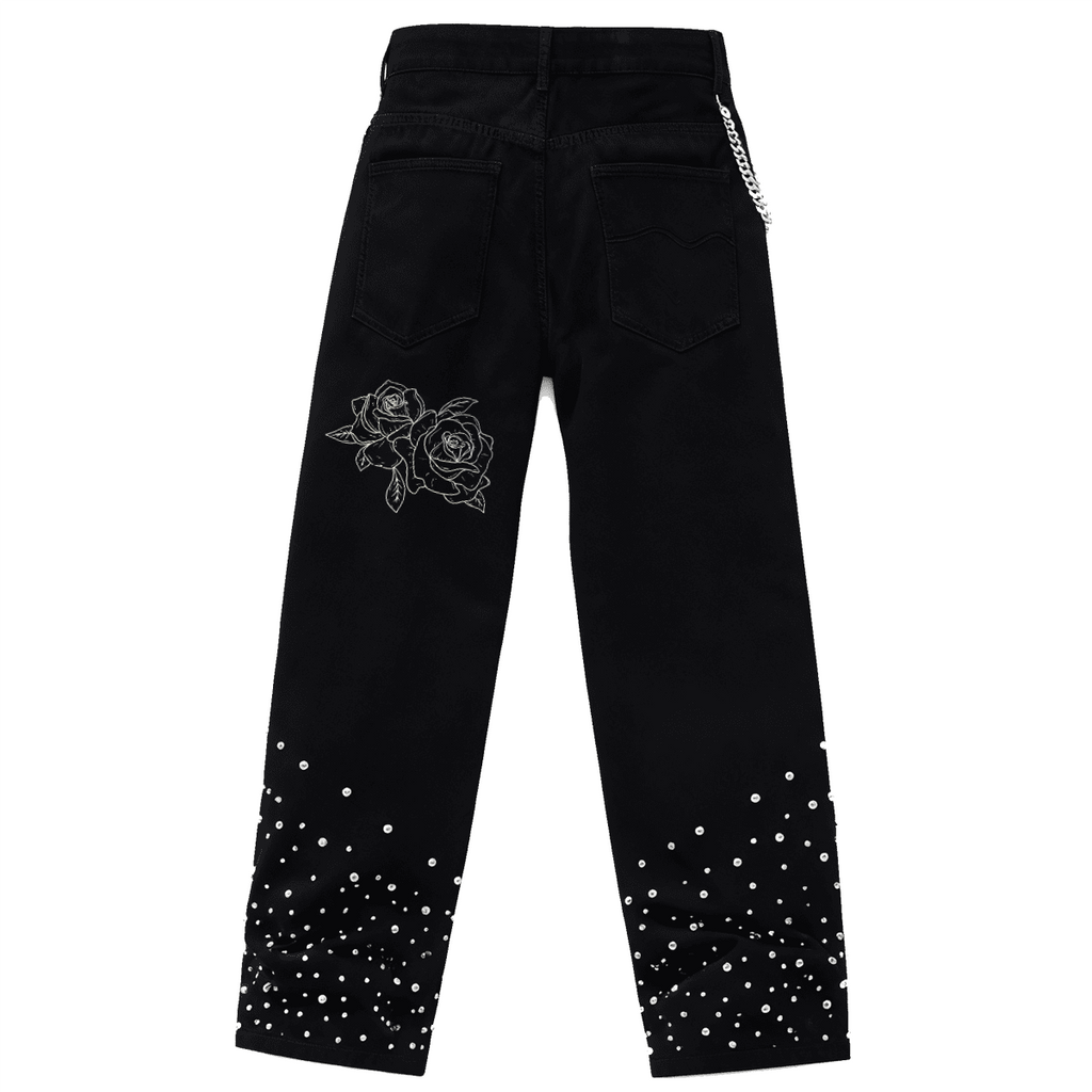Gothic Streetwear Black Denim 