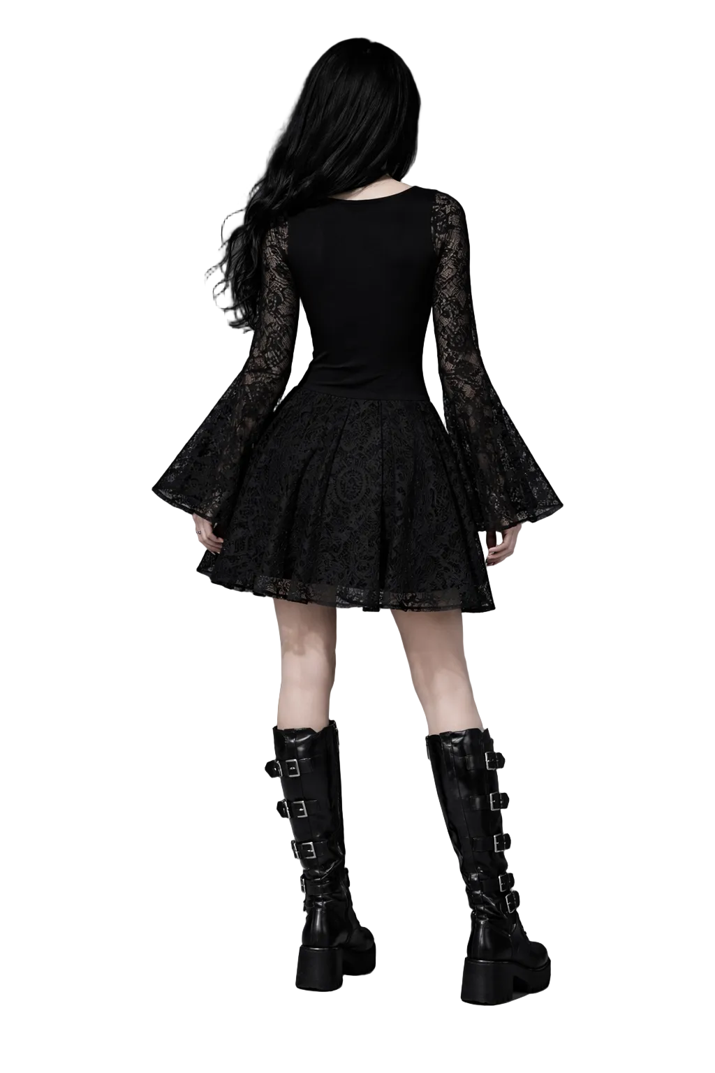 Gotisches Mini-Kleid Black Veil Makabre Dance | Victorian Gothic