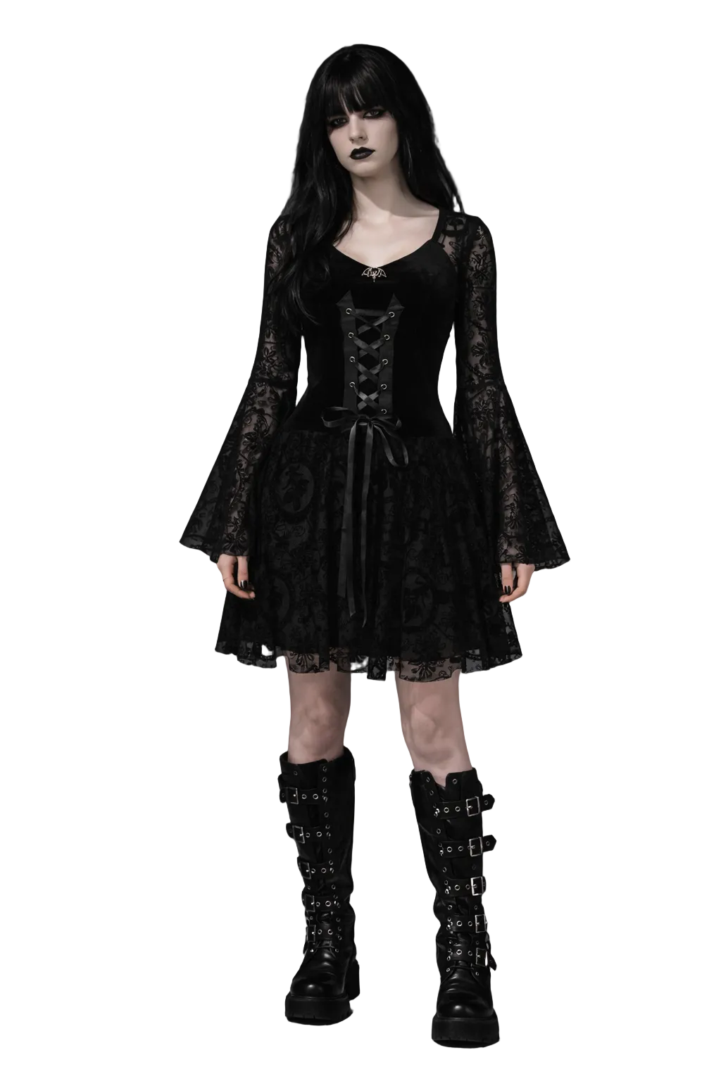 Gotisches Mini-Kleid Black Veil Makabre Dance | Victorian Gothic