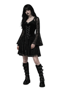 Gotisches Mini-Kleid Black Veil Makabre Dance | Victorian Gothic