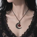 Gotische Blutmond-Halskette | Versilbert