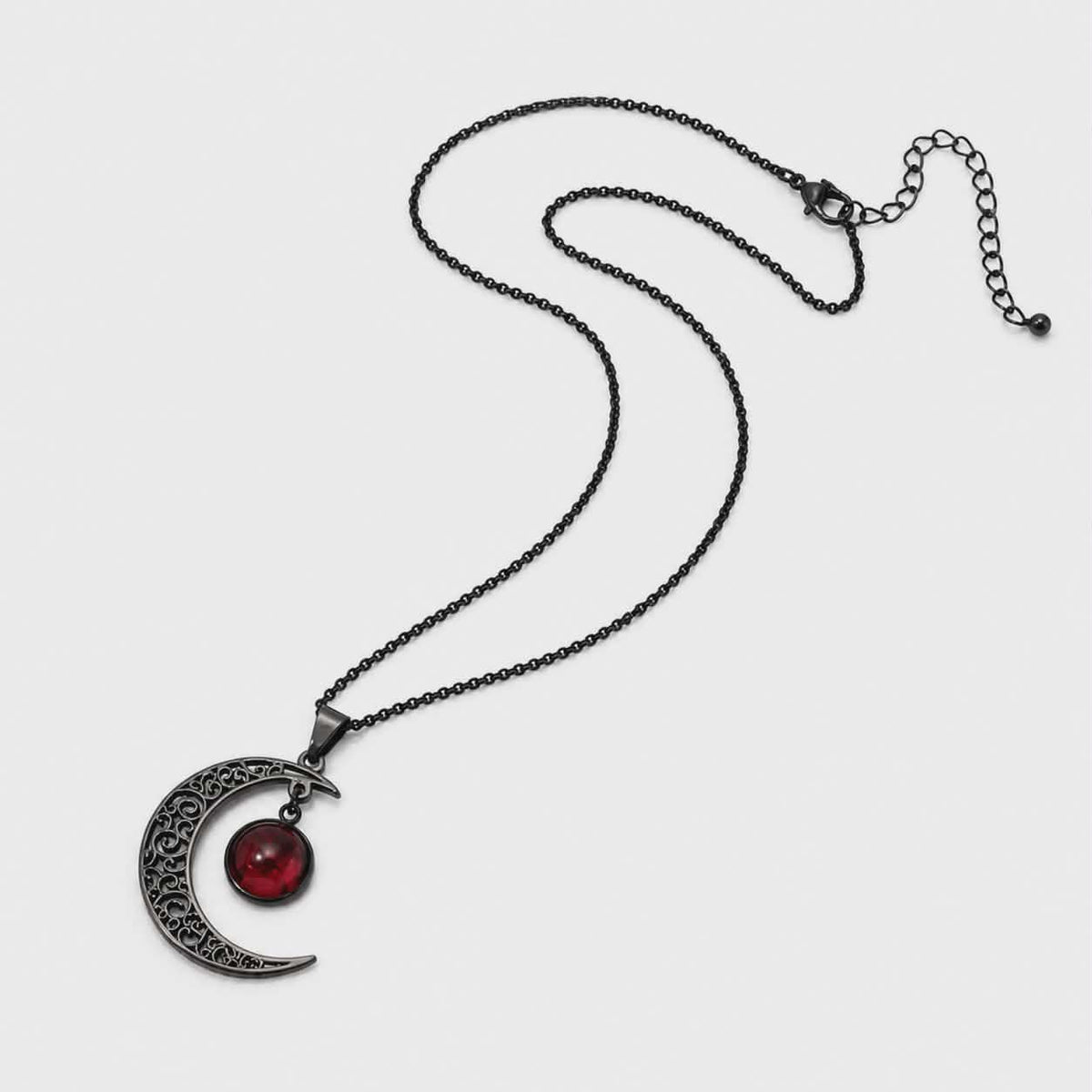 Gotische Blutmond-Halskette | Versilbert