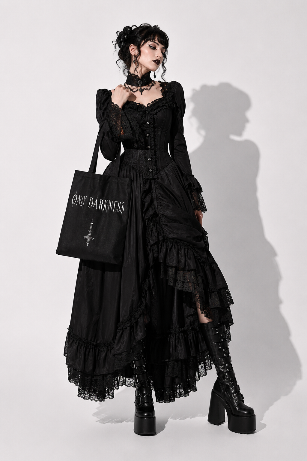Gotische Tasche Raven Nocturne | Only Darkness Tragetasche
