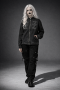 Gotische schwarze Jeansjacke | Night Child Y2K Gothic