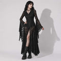 Dunkles gotisches viktorianisches Noir-Kleid | Black Cathedral Spitzenkleid