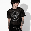 Gotisches Unisex-Netzshirt Dark Cathedral | Mesh Gothic Streetwear
