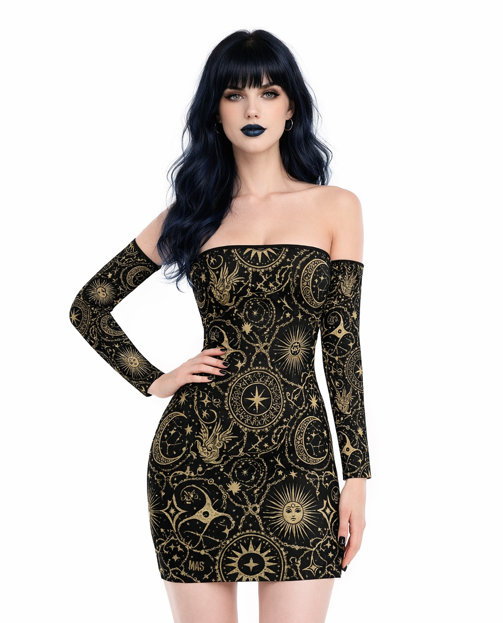 Gothic-Minikleid Celestial Pattern of Destiny