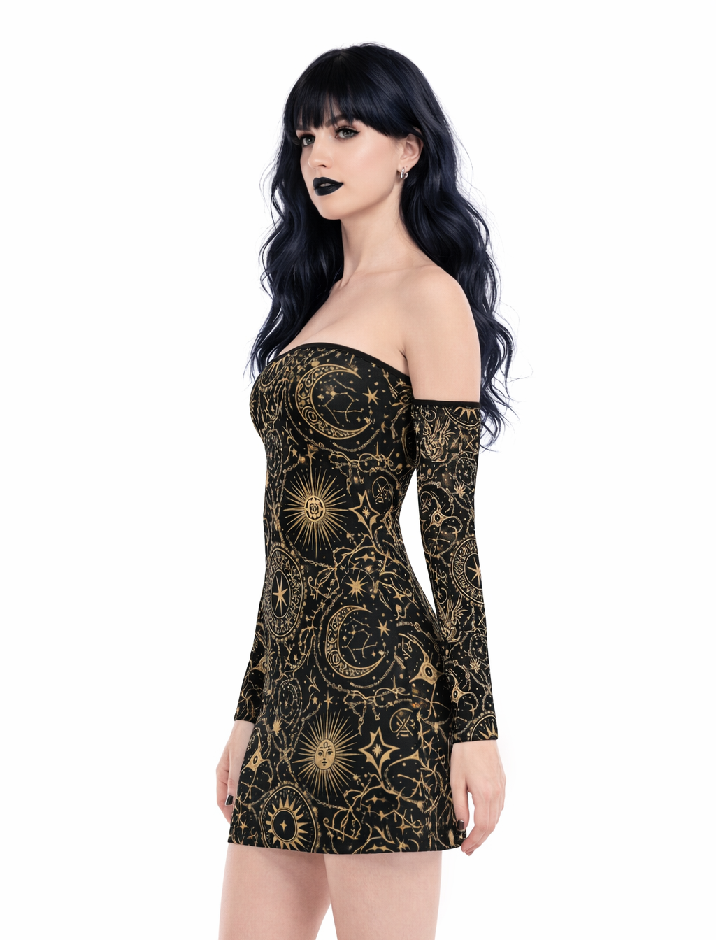 Gothic-Minikleid Celestial Pattern of Destiny