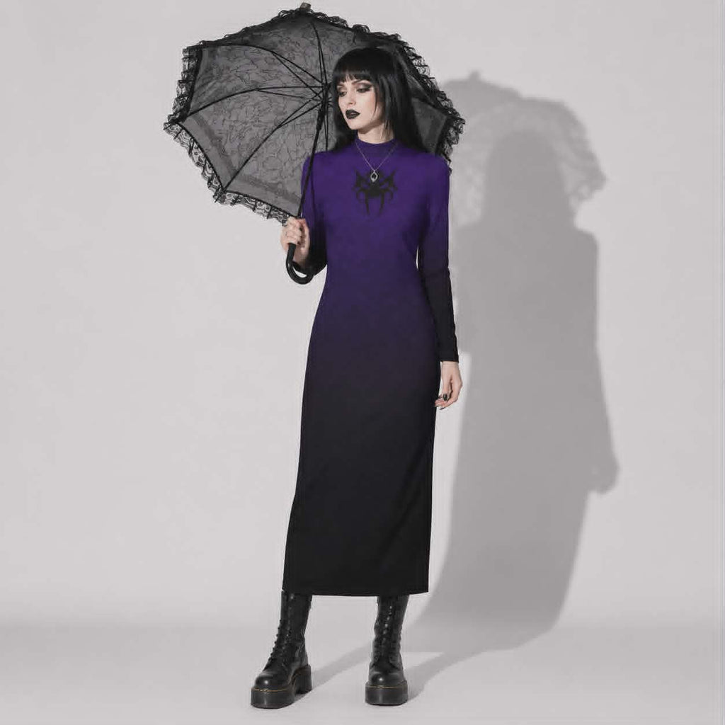 Noctivora Eclipse | Gotisches Vampir-Ombré-Kleid Dark Queen