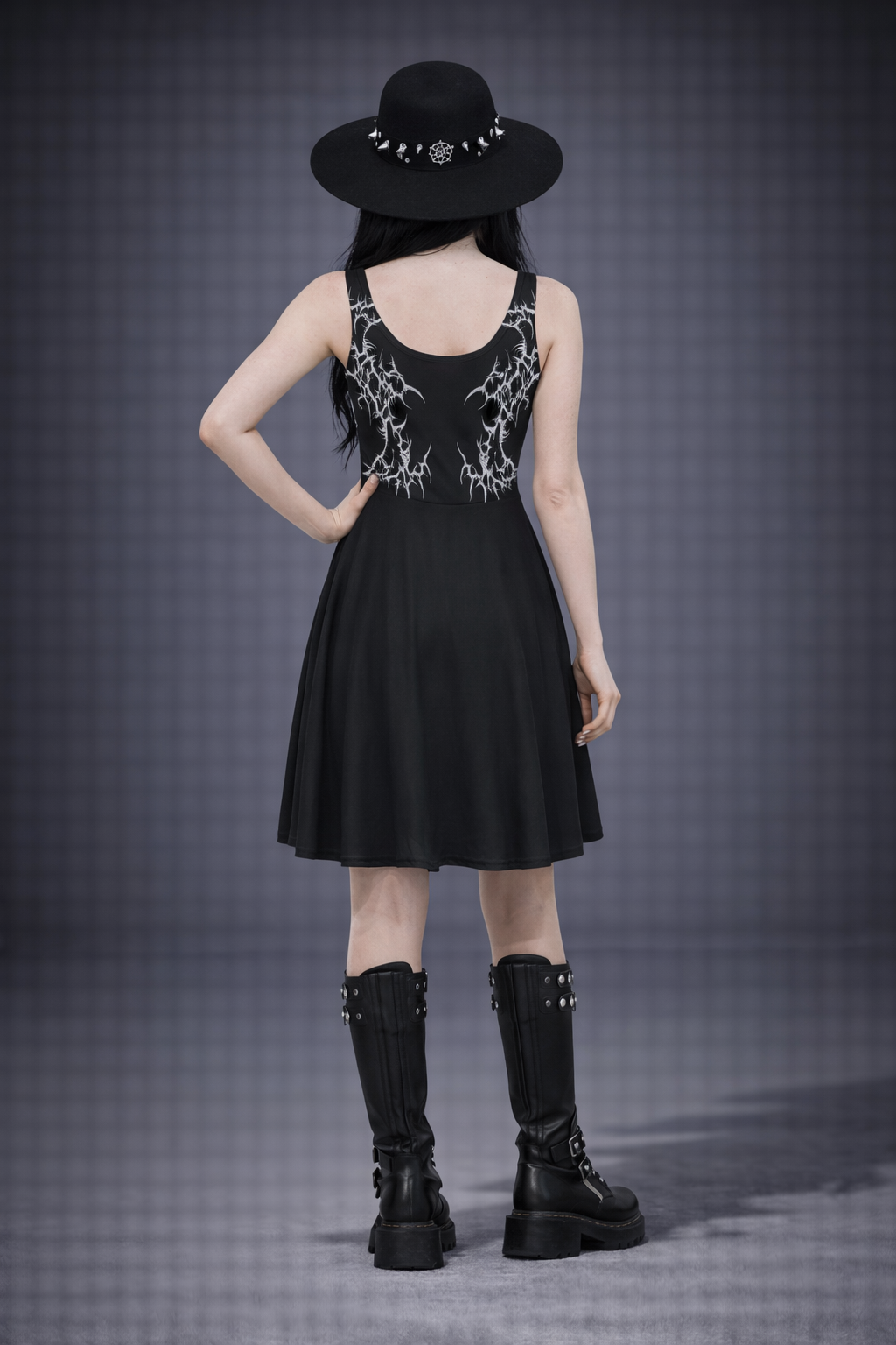 Gotisches Mini-Kleid Vampire Dark Bella | Gothic Prinzessinnen-Kleid