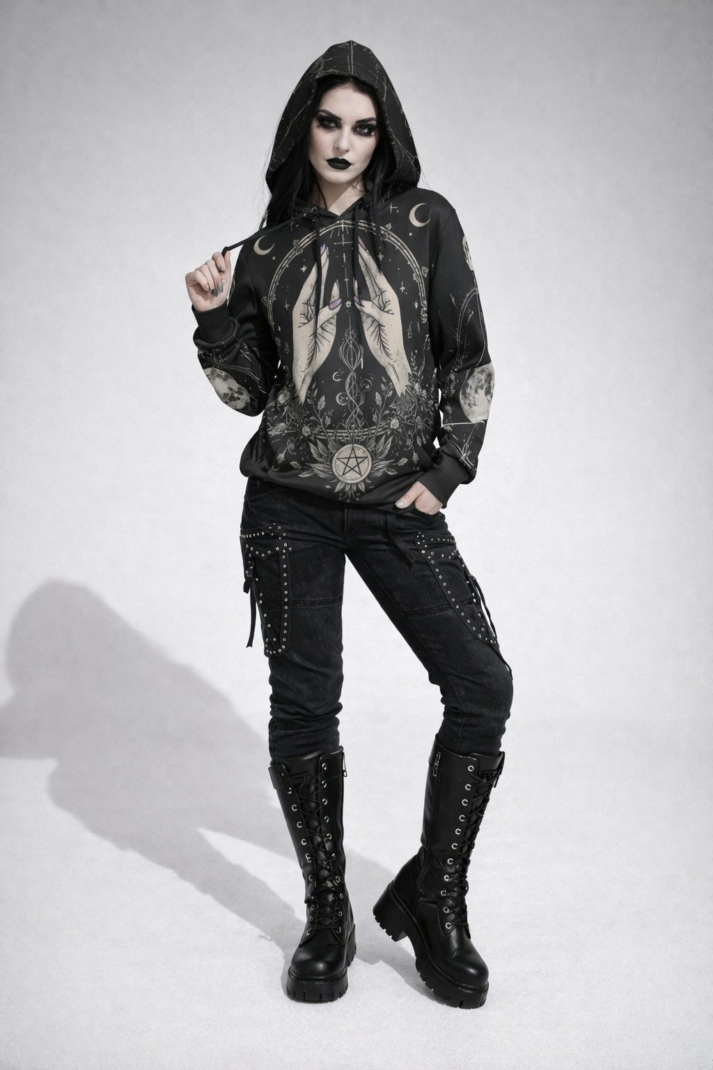 Wicca-Ritual-Hoodie Eternal – All-Over-Print | Dark Magic Witch Hoodie | Gothic-Ästhetik