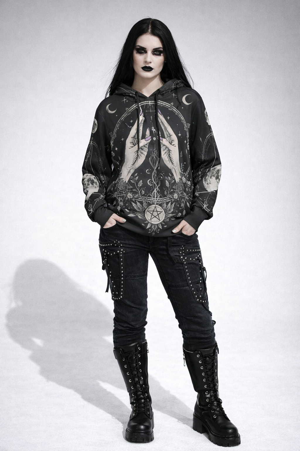 Wicca-Ritual-Hoodie Eternal – All-Over-Print | Dark Magic Witch Hoodie | Gothic-Ästhetik