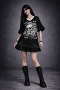 Gotische Damenbluse mit Rüschen | Garden of Death Gothic Bluse
